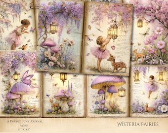 Fairies Junk Journal, Flower Fairy Junk Journal Paper Butterfly Junk Journal Flower Fairies Digital Download