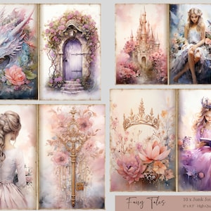 Feen Junk Journal Seiten, Schmetterling Junk Journal Papiere, Feen Junk Journal zum Ausdrucken, Fantasy Junk Journal Kit, Fee Ephemera, Prinzessin