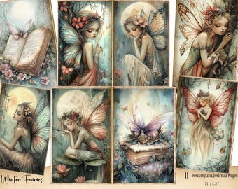 Fairies Junk Journal Pages Fairy Collage Printables, Digital Fairy Paper, Fairy Junk Journal Butterfly Junk Journal Fairies Digital Papers