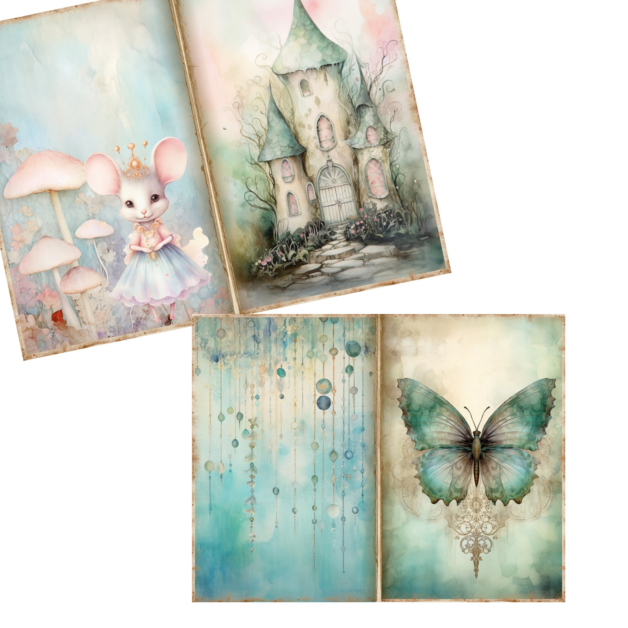 Fairies Junk Journal Kit Fairy Collage Printables, Digital Fairy Kit ...