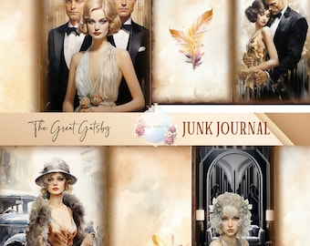 Great Gatsby Junk Journal Art Deco Junk Journal Art Deco Scrapbook Great Gatsby Ephemera Art Deco Digital Paper Great Gatsby Junk Journal