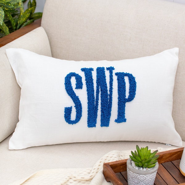 Monogram Pillow Etsy