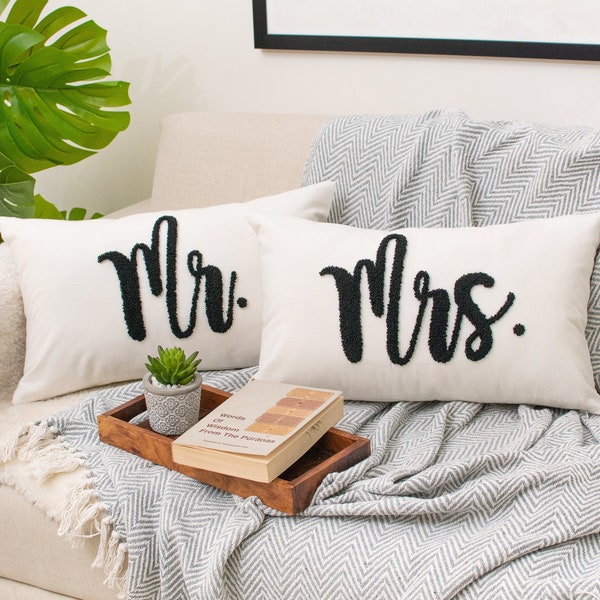 Mr and Mrs Pillows Etsy