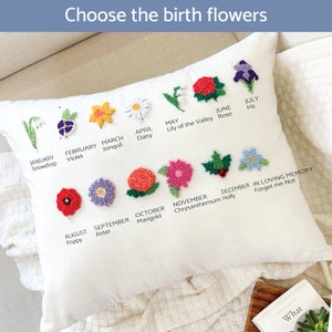 Grandma Gift With Grandkids' Names & Birth Month Flowers, Mother's Day Gift, Grandparent Gift, Punch Needle Mother's Day Gift image 5
