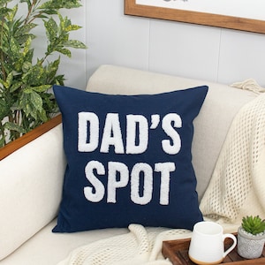 Dad&#39;s Spot Pillow Cover, Father&#39;s Day Gift for Dad, Birthday Gift for Grandpa, Papa, Pops, Pawpaw