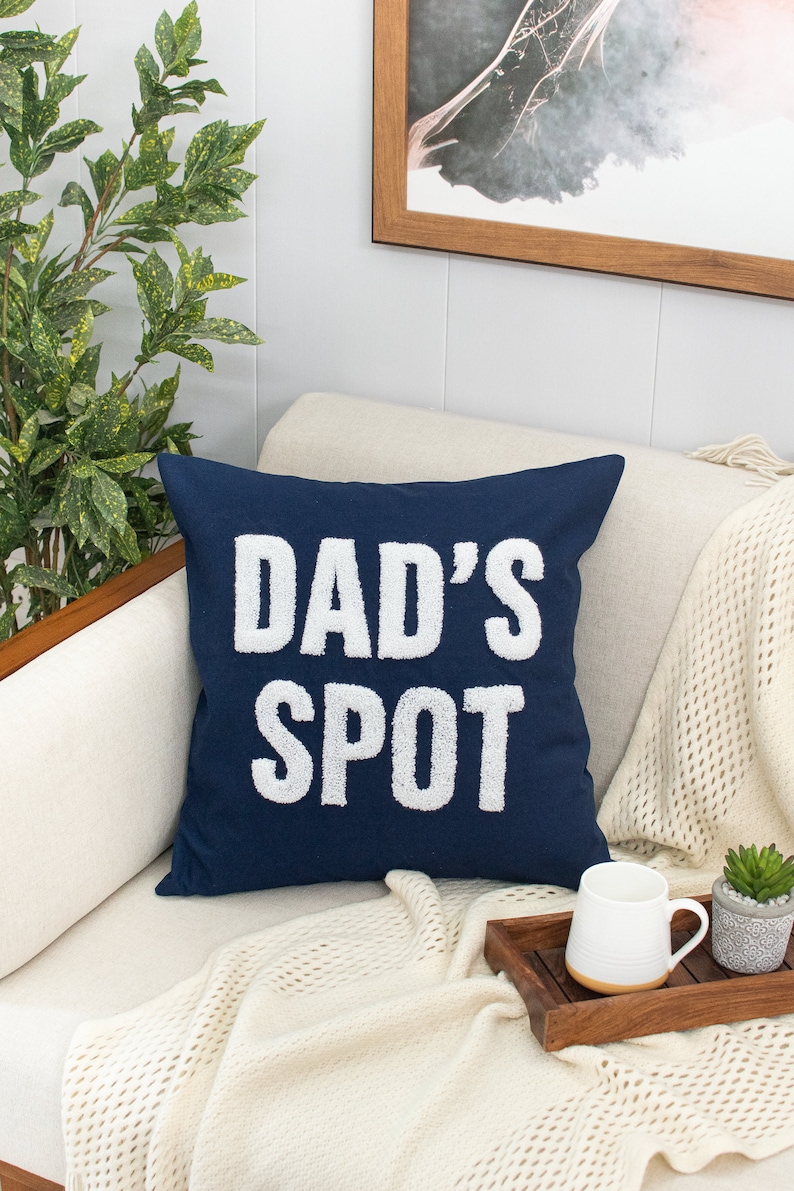 Dad's Spot Pillow Cover, Father's Day Gift for Dad, Birthday Gift for Grandpa, Papa, Pops, Pawpaw image 1