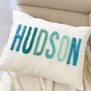 Personalized Baby Name Pillow Cover, Custom Nursery Pillow, Dorm Gift, Personalized Gift Idea, Gift from Grandma, Gift from Aunt image 2