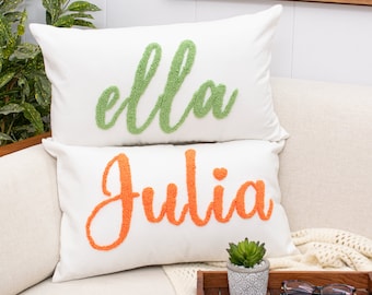 Personalized Name Pillow Cover, Dorm Gift for Her, Graduation Gift, Embroidered Name Pillowcase, Baby Girl Pillow Cover, Gift for Boy