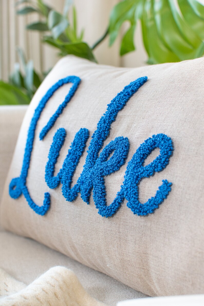Personalized Name Pillow Cover, New Baby Gift, Pillowcase for Baby Room, Custom Nursery Pillow Cover, Baby Boy Gift, Baby Girl Gift bild 2