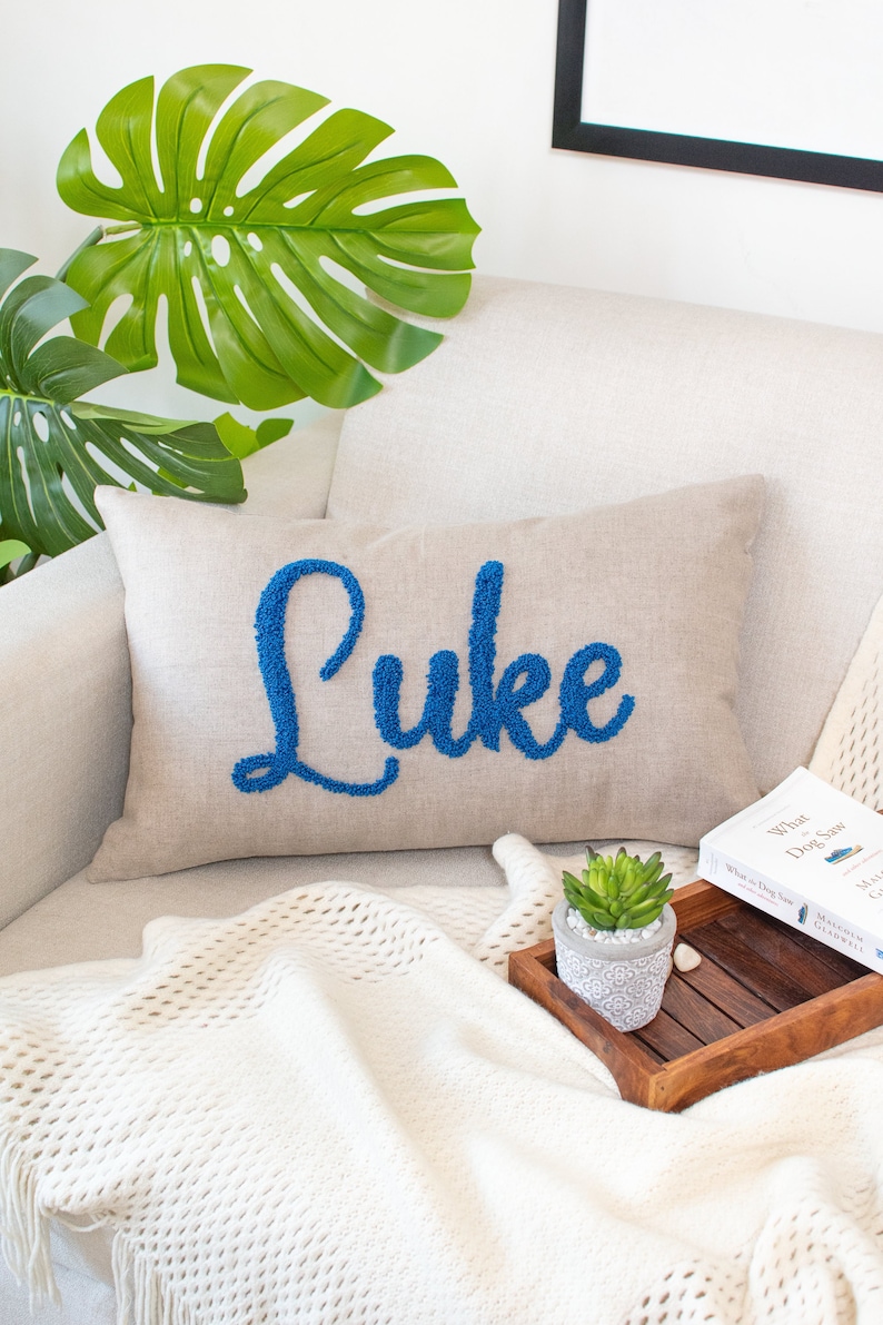 Personalized Name Pillow Cover, New Baby Gift, Pillowcase for Baby Room, Custom Nursery Pillow Cover, Baby Boy Gift, Baby Girl Gift bild 1