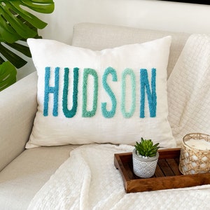 Personalized Baby Name Pillow Cover, Custom Nursery Pillow, Dorm Gift, Personalized Gift Idea, Gift from Grandma, Gift from Aunt image 3