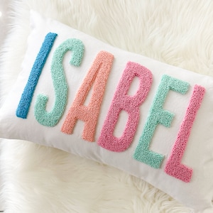 Baby Girl's First Christmas Gift, Baby Name Pillow Cover, Custom Nursery Pillow, Gift from Grandma, Gift from Aunt