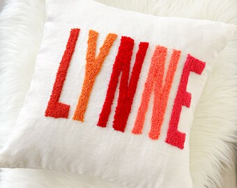 Custom Baby Name Pillow Cover, Custom Nursery Pillow, Dorm Gift, Personalized Gift Idea, Gift from Grandma, Gift from Aunt