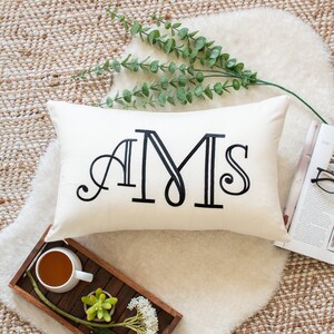 Monogram Gifts Bride, Monogram Pillow Cover, Wedding Gift, Engagement Gift, Personalized Gifts for Bride & Groom