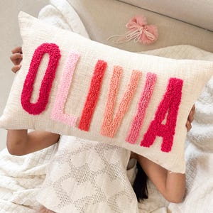 Personalized Name Pillow Cover Gift, Dorm Room Pillow Cover, Graduation Gift, Slumber Party Gift, Baby Nursery Décor