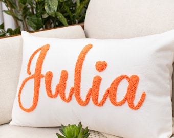 Custom Name Pillow Cover, Dorm Gift for Her, Graduation Gift, Embroidered Name Pillowcase, Baby Girl Pillow Cover, Gift for Boy