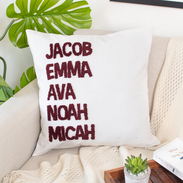 Family Name Pillow Etsy