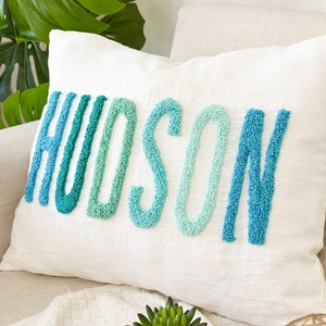 Personalized Baby Name Pillow Cover, Custom Nursery Pillow, Dorm Gift, Personalized Gift Idea, Gift from Grandma, Gift from Aunt image 1