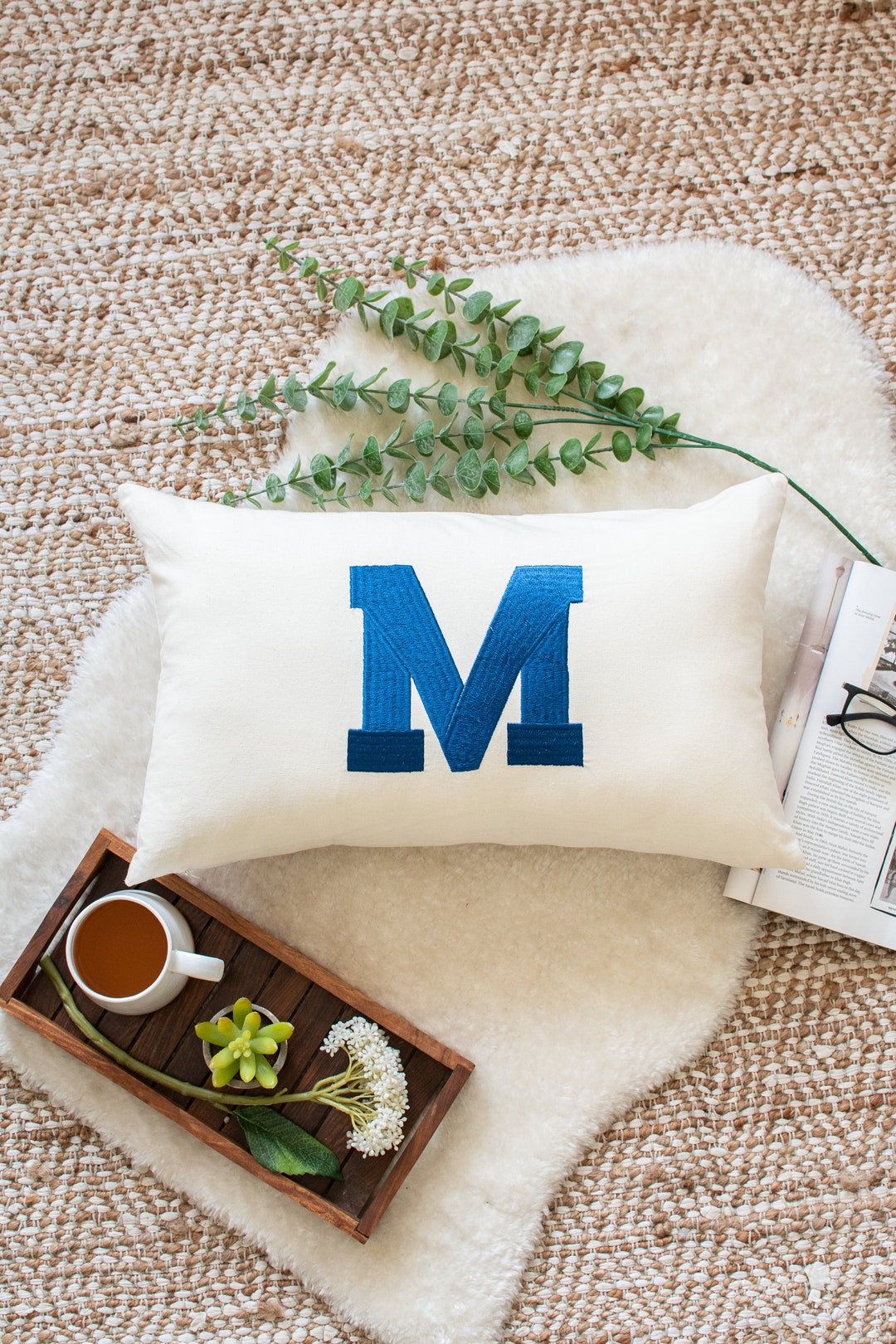 Initial Pillow Cover Monogram Pillow Cover for Kids Etsy