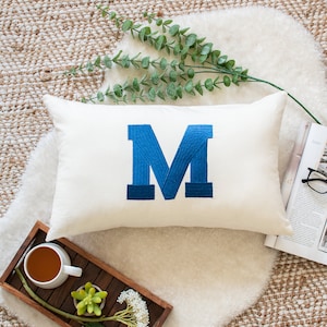 Initial Pillow Cover, Monogram Pillow Cover for Kids, Monogrammed Gifts for Kids Personalized