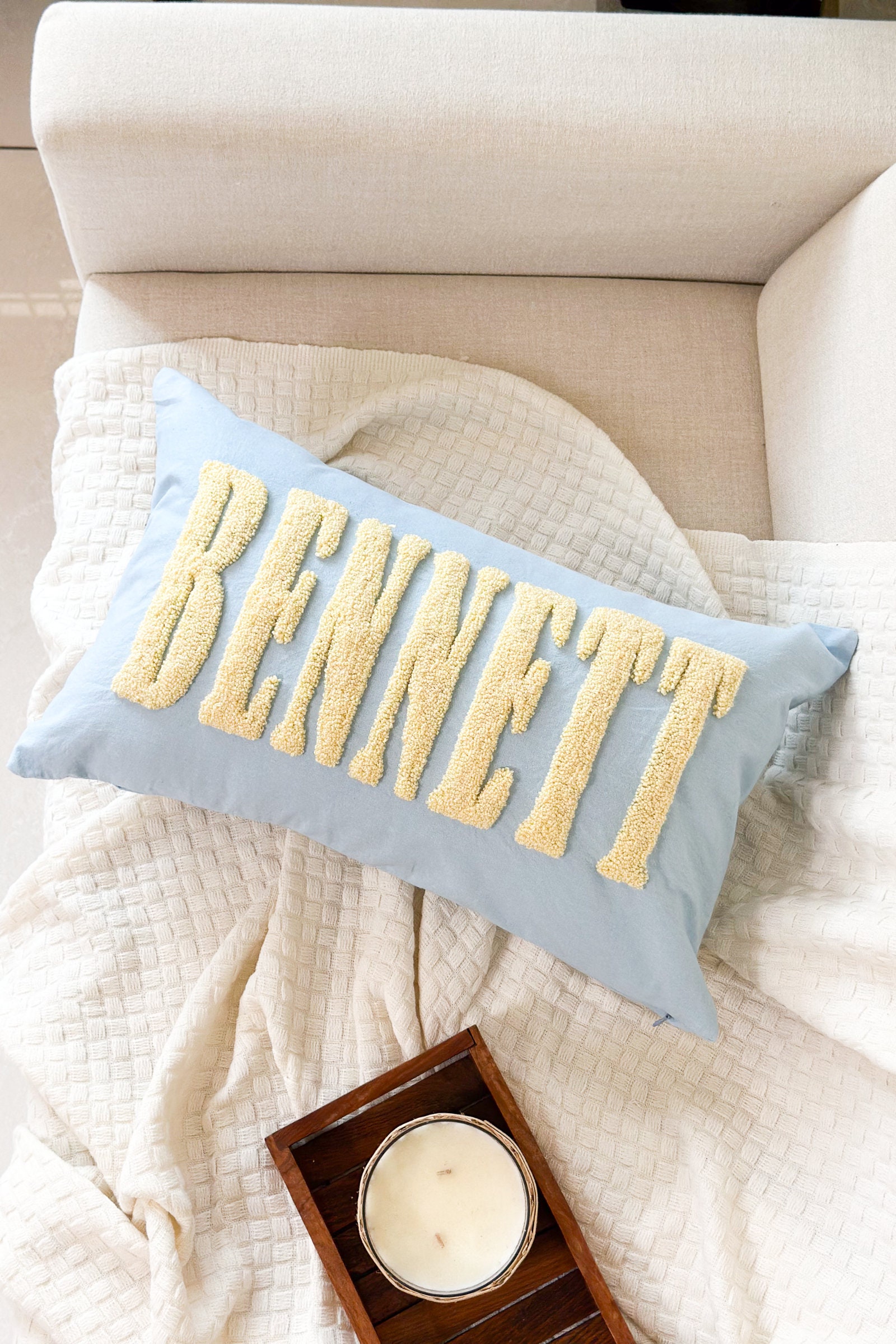 Custom Name Pillow, Personalized Nursery Pillow, Dorm Decor, Graduation Gift, Bedroom Decor, Slumber Party Gift, Nursery Gift