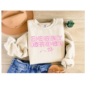 ED Nurse Shirt for Emergency Nurse, Emergency Department T-Shirt, Registered Nurse Crewneck, Gift for ED RN, Nursing Student Grad, Pullover
