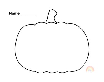 Pumpkin, Arts and Crafts for Kids, Fall, Halloween Printable, Daycare, Toddlers, Prek, Preschool, Homeschool, DIY, Art, Process Art,