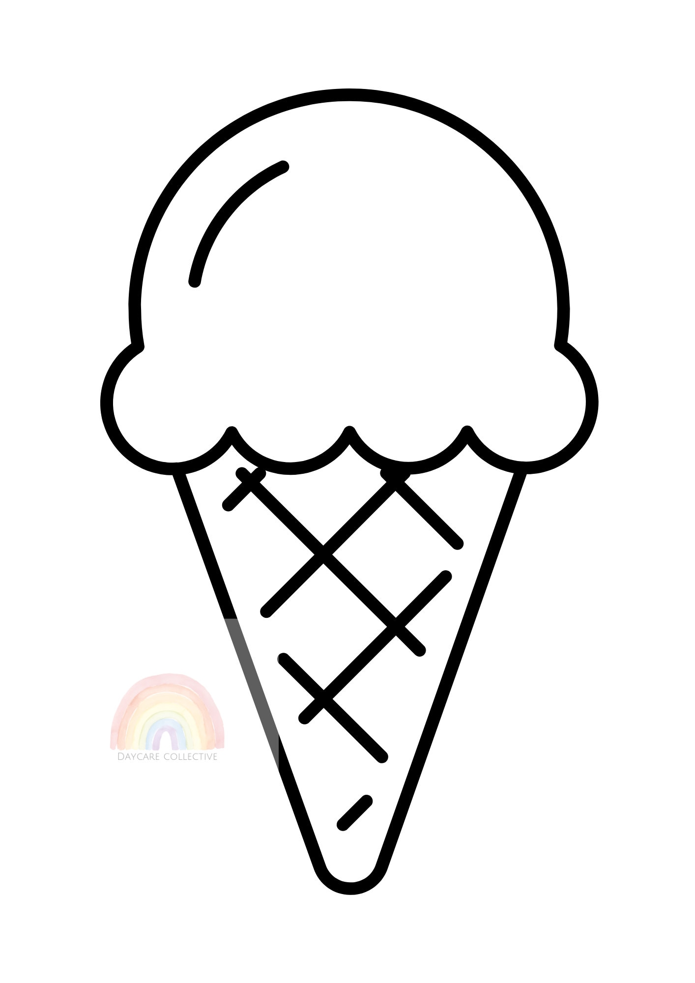 Ice Cream Theme, Coloring Sheet, Puffy Paint Craft, Art for Toddlers, Preschool, Daycare, Printable, Kids Activity, Camp, Fun, Children