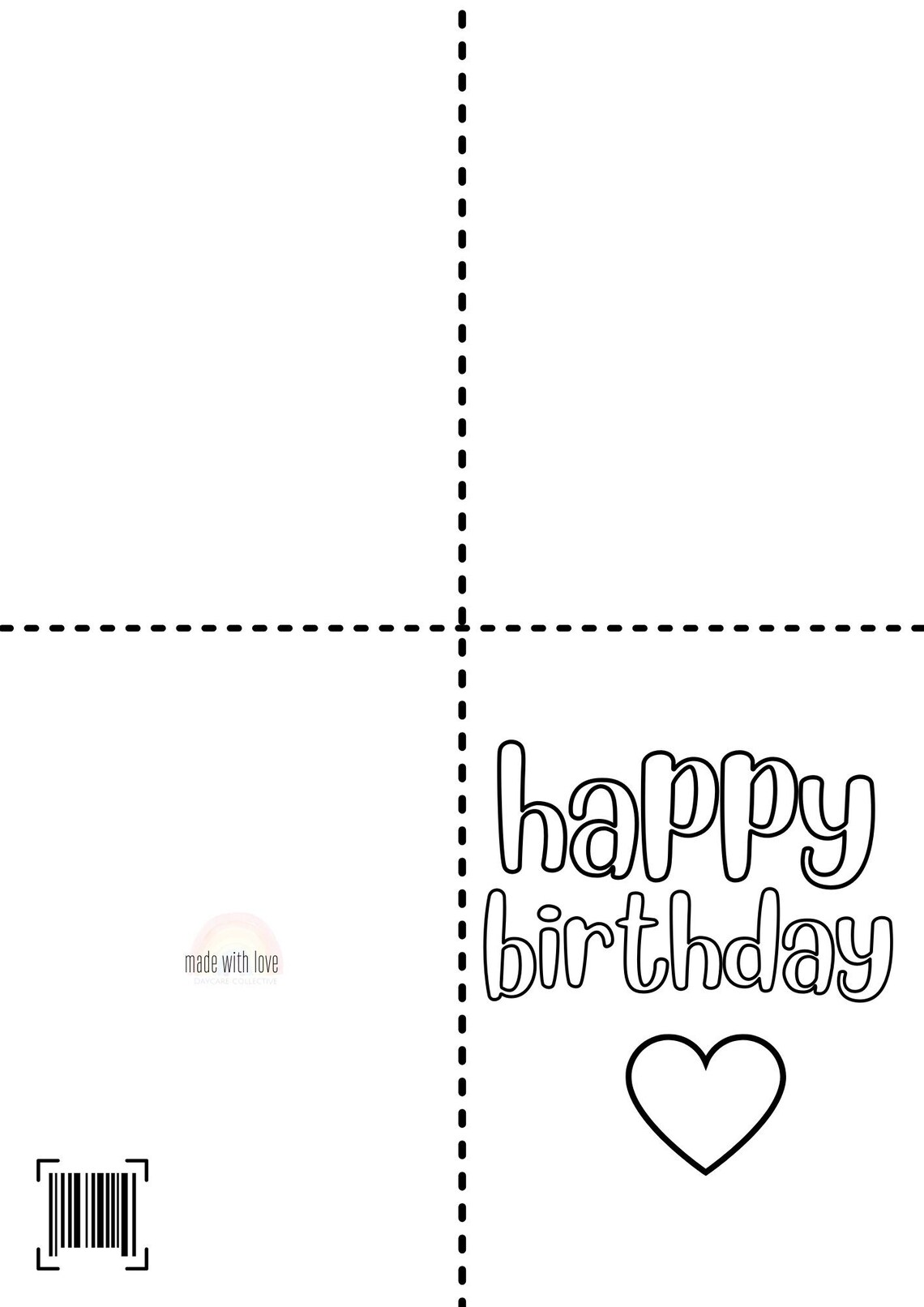 Handmade Printable Birthday Card From Kids, Children, Diy Card, Fold