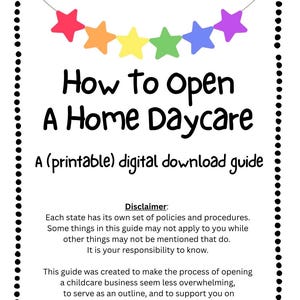 How to start an in-home daycare business, Guide, e-book, digital download, printable, childcare, checklist, affordable, small business