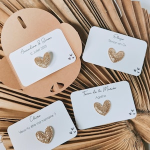 Mini broche coeur pailleté. Cadeaux evjf, anniversaire, témoin, fête des mères, saint valentin, cadeaux d'invités mariage