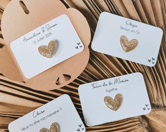 Mini glittery heart brooch. Perfect for hen parties, birthdays, bridesmaids, Mother's Day, Valentine's Day, and wedding favors.