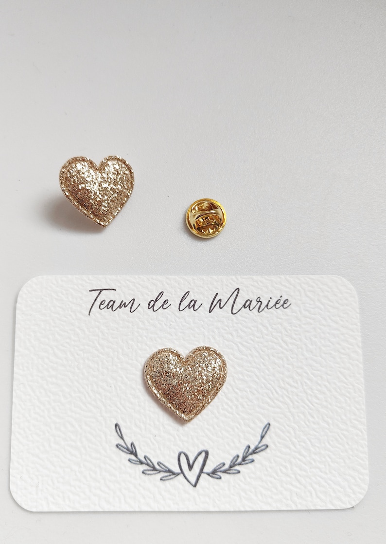 Pin's coeur pailleté. Cadeaux evjf, anniversaire, témoin, fête des mères, saint valentin, cadeaux d'invités mariage image 4