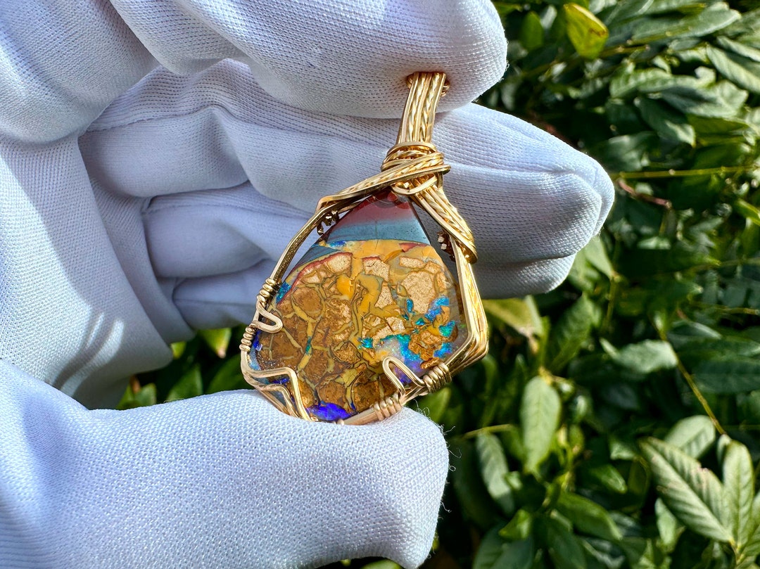 Pendentif Splendide En Opale Boulder - 60 Carats (12 Grammes) - Neuf Sans Écrin