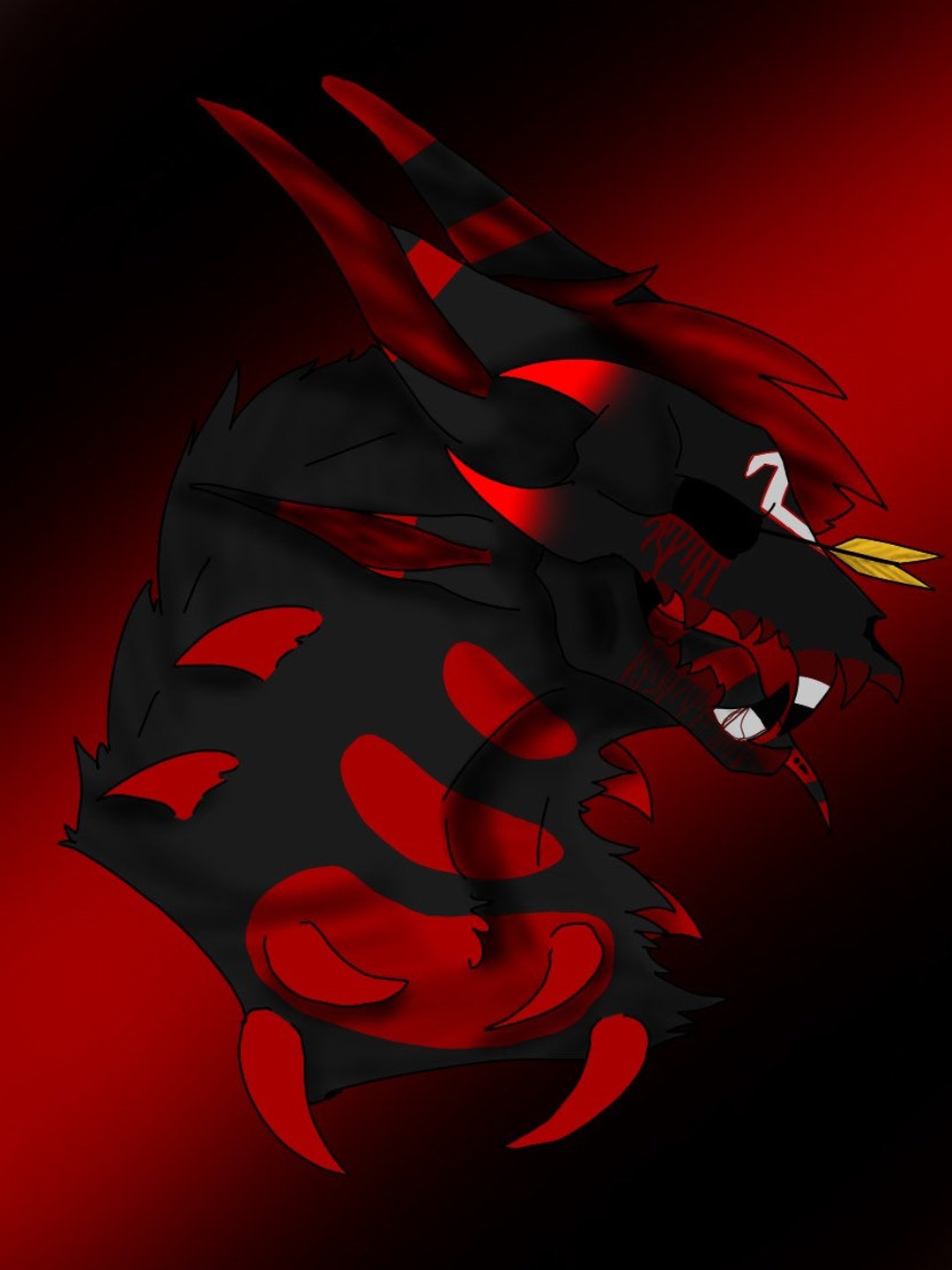 Skulldog Head Shot Art Comission Art Comissions Furry Art Etsy