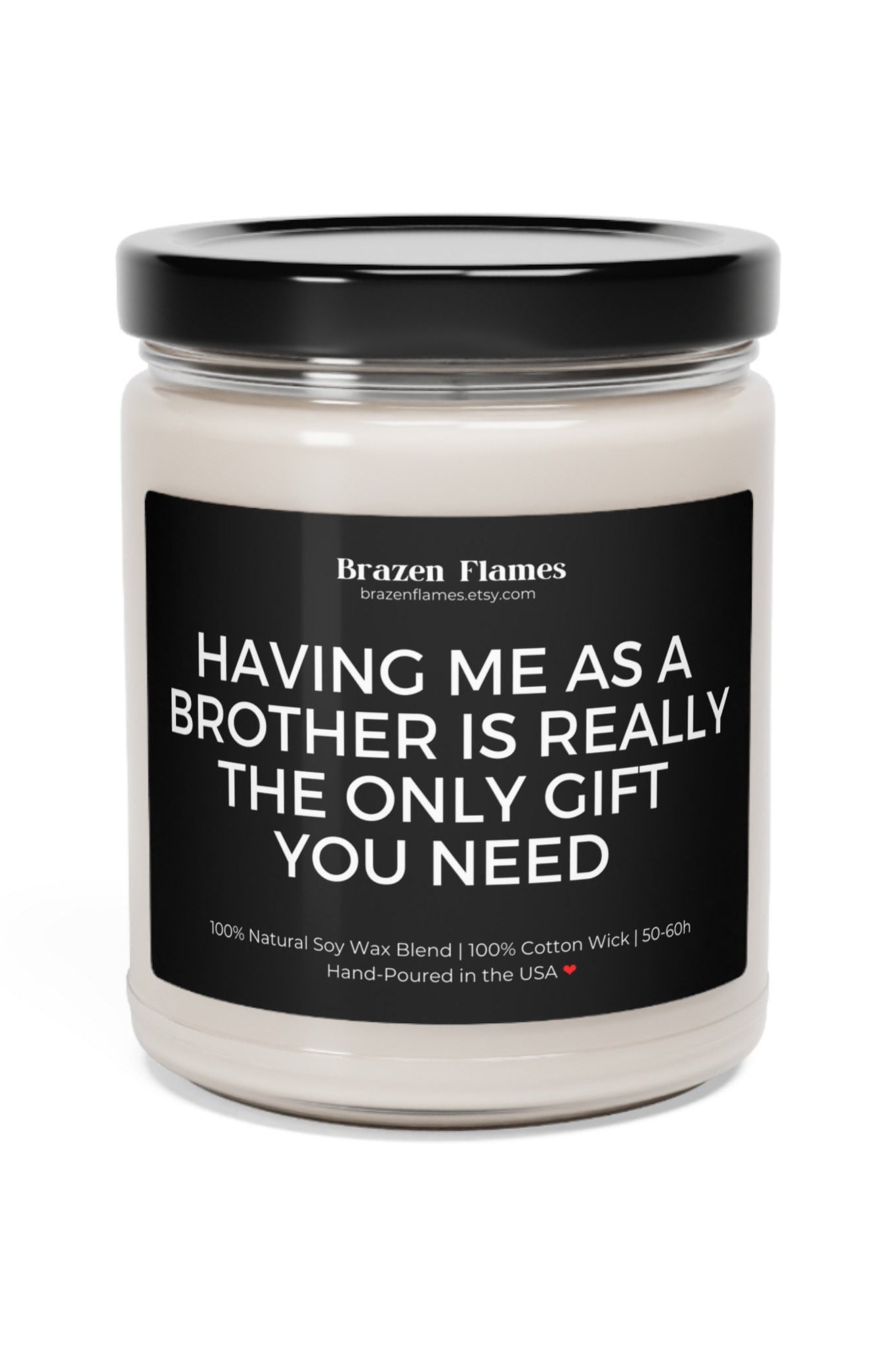 Funny 9oz Soy Wax Christmas Candle Holiday Gift Idea For Your Sister Brother