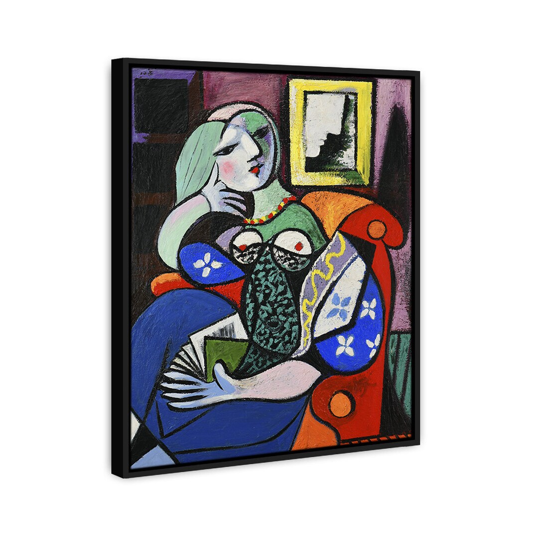 Pablo Picasso Woman With A Book Panting Oil Canvas Print - Etsy