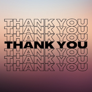 Stacked Black Simple Font Thank you - Digital Download SVG & PNG