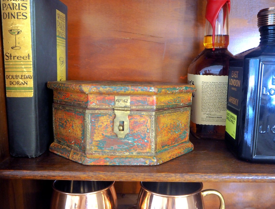 Wooden Lock Box Etsy