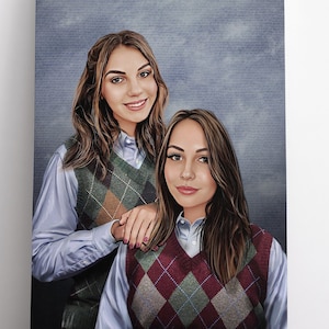 Hermanastros / Hermanastras / Retrato divertido / Ideas de regalos familiares / Regalo personalizado para mamá / Regalos para ella
