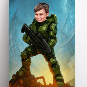 Gamer Character Portrait - Gamers Gift - Custom Pet Portrait - Funny Gift Ideas