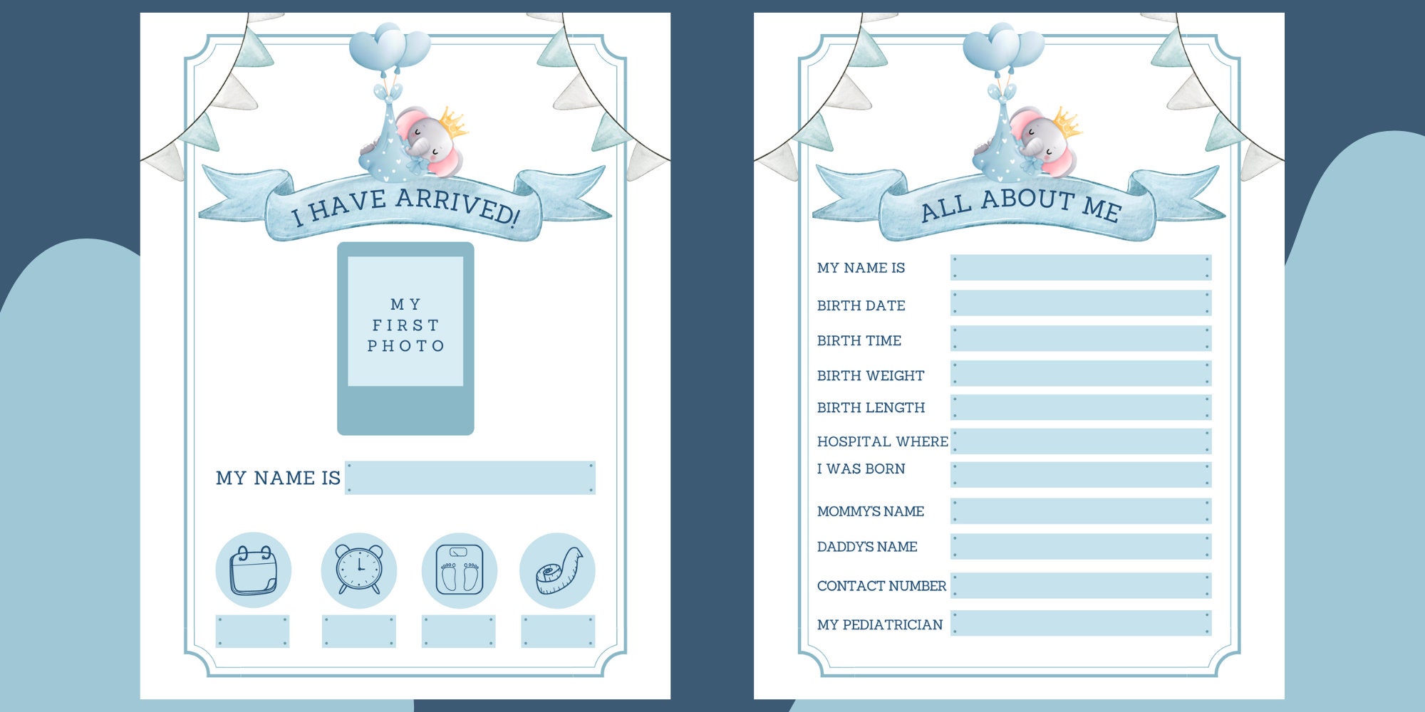 Printable Baby Book Pages /instant Download / Newborn Milestone Book ...