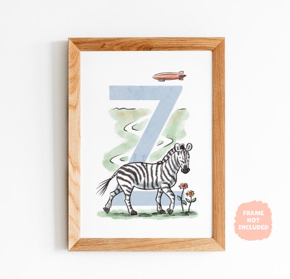 Letter Z Wall Poster Alphabet Art Print for Nursery Etsy