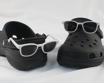 Sunglasses Shoe Charms, Cool Clog Charms,Cute and Funny Mini Sunglass Shoe Croc Charms for Adults and Kids DIY Shoe