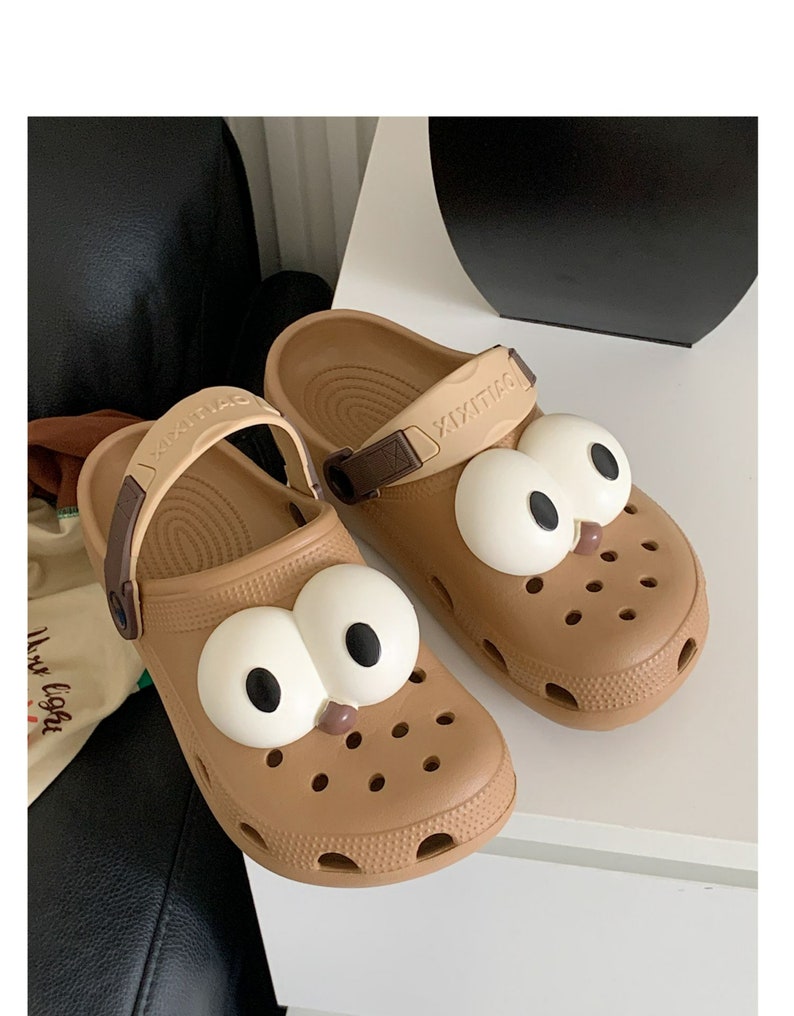 Bigeyes Dog Cartoon Croc Jibbitz Shoe Charms Set of 2pcs Googly Wiggly