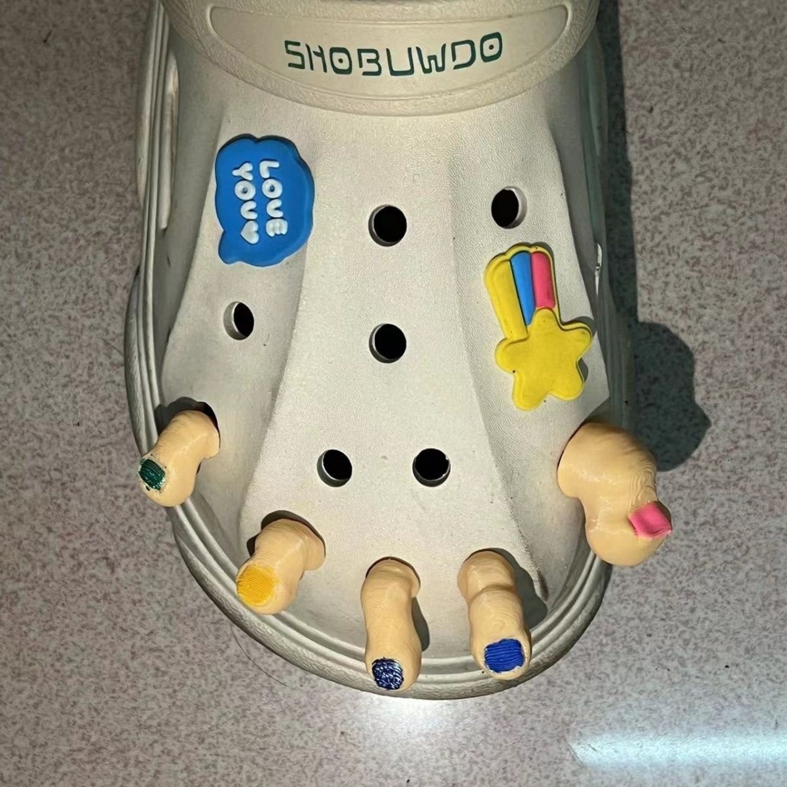 Toe Croc Charm Funny Shoe Charms for Crocs Hilarious Realistic Toes