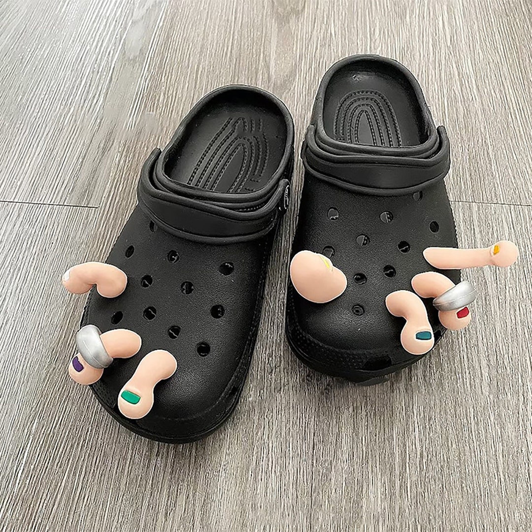 Toe Croc Charm Funny Shoe Charms For Crocs Hilarious Etsy New Zealand