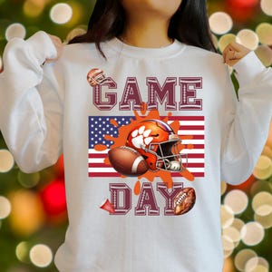Game Day Football PNG: Glitter Mama Design (Digital Download)