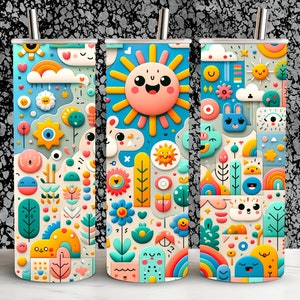 Cartoon tumbler wrap,20oz Tumbler Wrap, Sublimation Prints, Life Digital Sublimation Tumbler, Instant download,