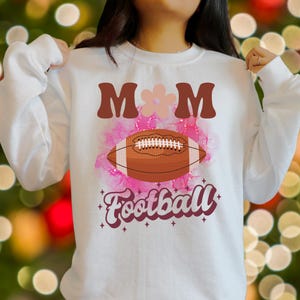 Retro Football Mama PNG: Sublimation Design (Digital Download)
